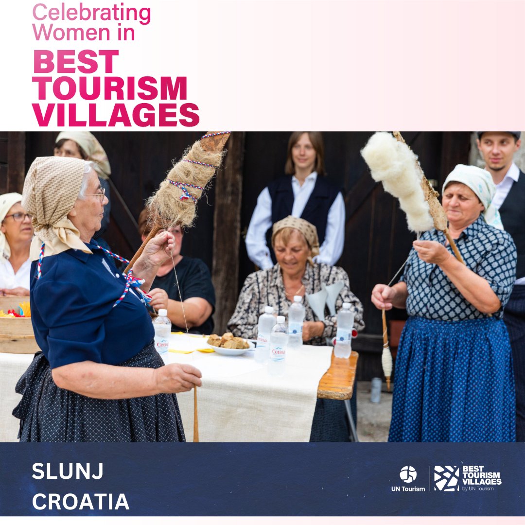 #Women of our #BestTourismVillages #Slunj in #Croatia are passing down weave-making through generations. 
Stay tuned for more inspiring stories where women play a pivotal role 
<a href="/unwto/">UN Tourism</a> <a href="/btv_unwto/">Best Tourism Villages by UN Tourism</a> <a href="/croatia/">Croatia</a> <a href="/Visit__Croatia/">Visit Croatia</a> <a href="/tz_slunj/">Slunj Rastoke</a> 
unwto.org/tourism-villag…