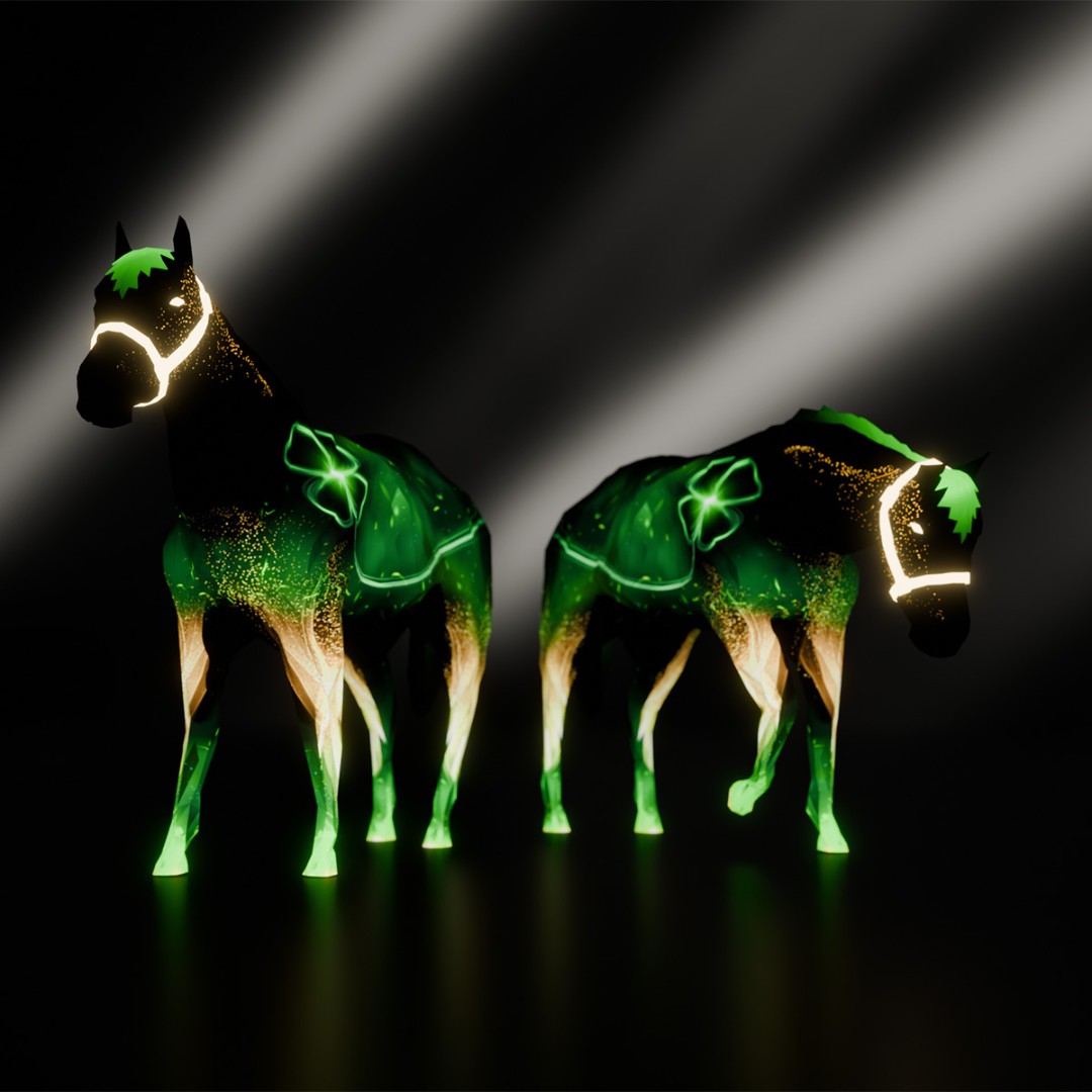 🍀 Celebrate St. Patrick's Day with ZED RUN🍀 If you own a horse with a wild coat colour, you can compete to win a share of 1,000 USD in ZED Token plus each category winner will receive an exclusive Paddy's Day skin. Details coming soon on ZED Discord: discord.gg/MyR8jmN6