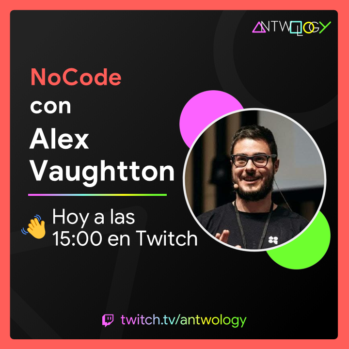 📣¡En 2 horas estaremos en directo en Twitch con el último programa de la temporada! 😊

Hoy estaremos junto a <a href="/Vaughtton/">Vaughtton</a>. Hablaremos sobre #NoCode y de diferentes aplicaciones de desarrollo de aplicaciones y de webs #Antwology 🎙️

🔴Te esperamos en 👉🏻 twitch.tv/antwology