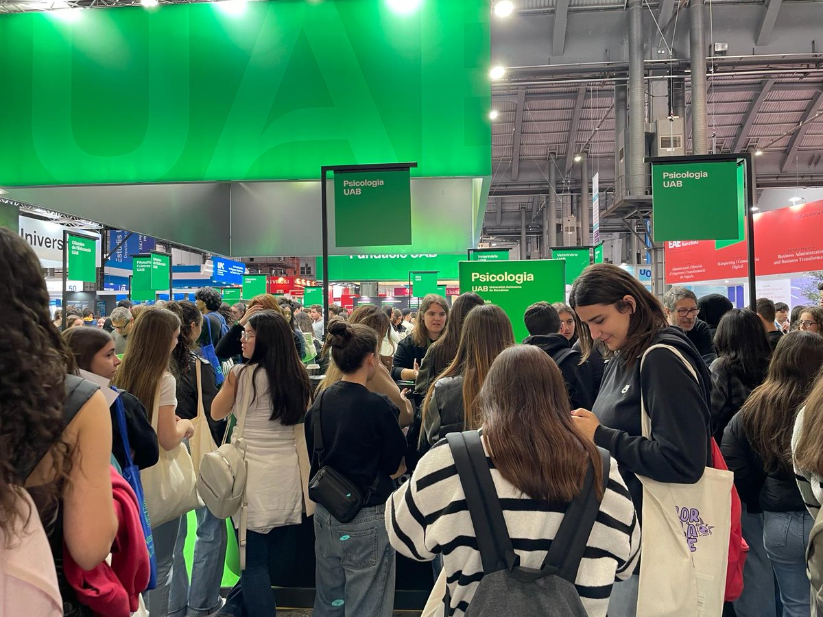 👏🏼A partir d'avui ens trobaràs al #saloensenyament fins al diumenge 17 de març on estudiants i experts en #psicologia i #logopèdia us informaran de totes les #oportunitatsacadèmiques que s'ofereixen! ☺️

#UAB #FacultatPsicologia #Logopèdia