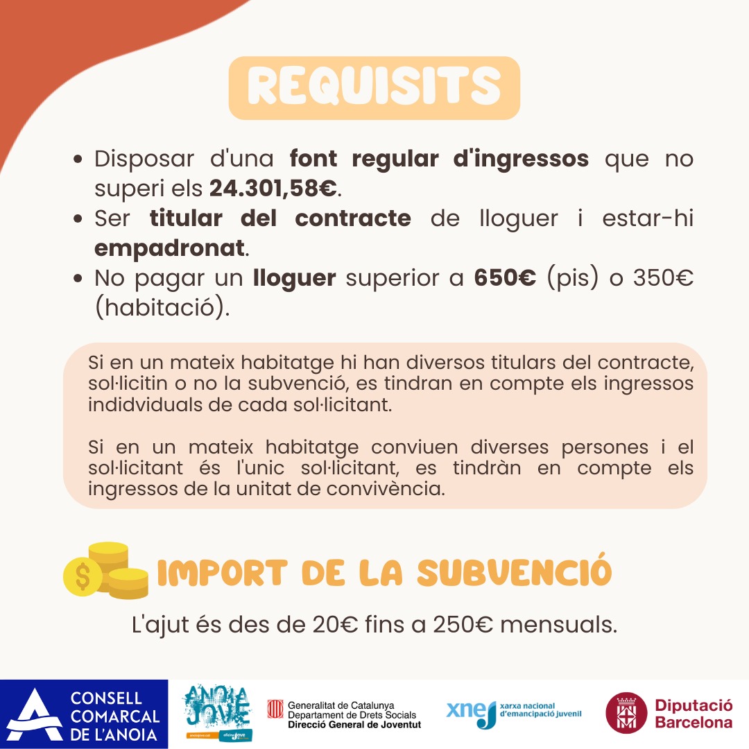 HoPierola's tweet photo. 🟦📢 HABITATGE | 

Adreça't al Punt Jove per informar-te i tramitar els ajuts al lloguer per a joves fins als 35 anys🏠

#hopierola #hostaletsdepierola #lloguer #habitatge #anoia @PJHostalets https://t.co/N3D7cMc0DW