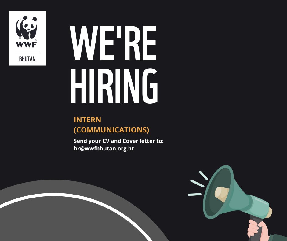 Join our team. WWF-Bhutan invites application for internship (communications). Details about the position can be found here:wwfbhutan.org.bt/opportunities/… All queries regarding the Internship can be directed to the People and Culture Focal at 02-323316/323528