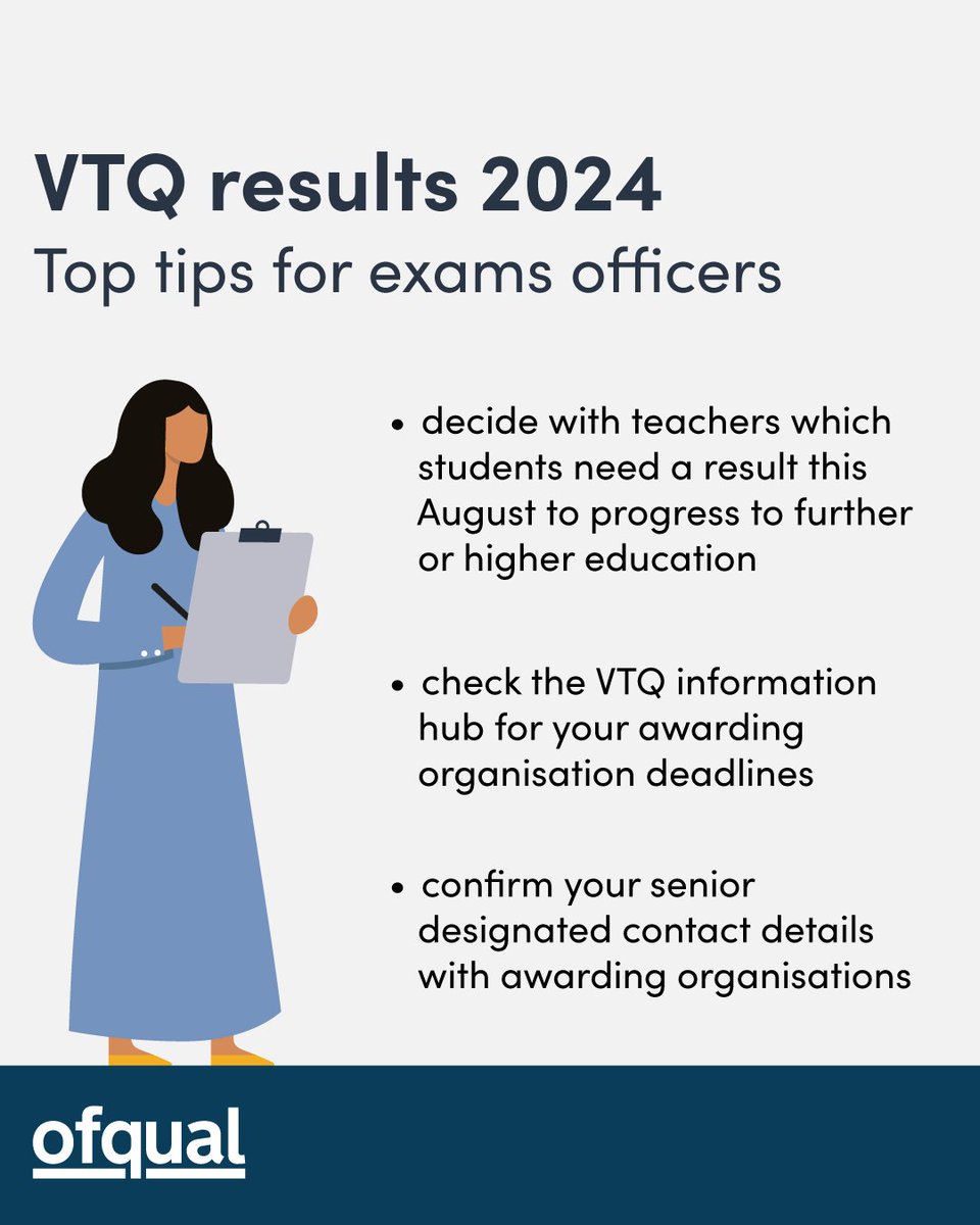 This March and April, exams officers are giving awarding organisations the information they need so students taking vocational and technical qualifications can get their results on time this summer. @TheExamsOffice @NAEOUK @SFCA_info @AoC_info @ASCL_UK @AwardingBodies