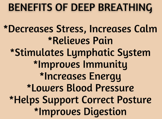 Did you know there are a lot of benefits to simply taking Deep Breaths?!