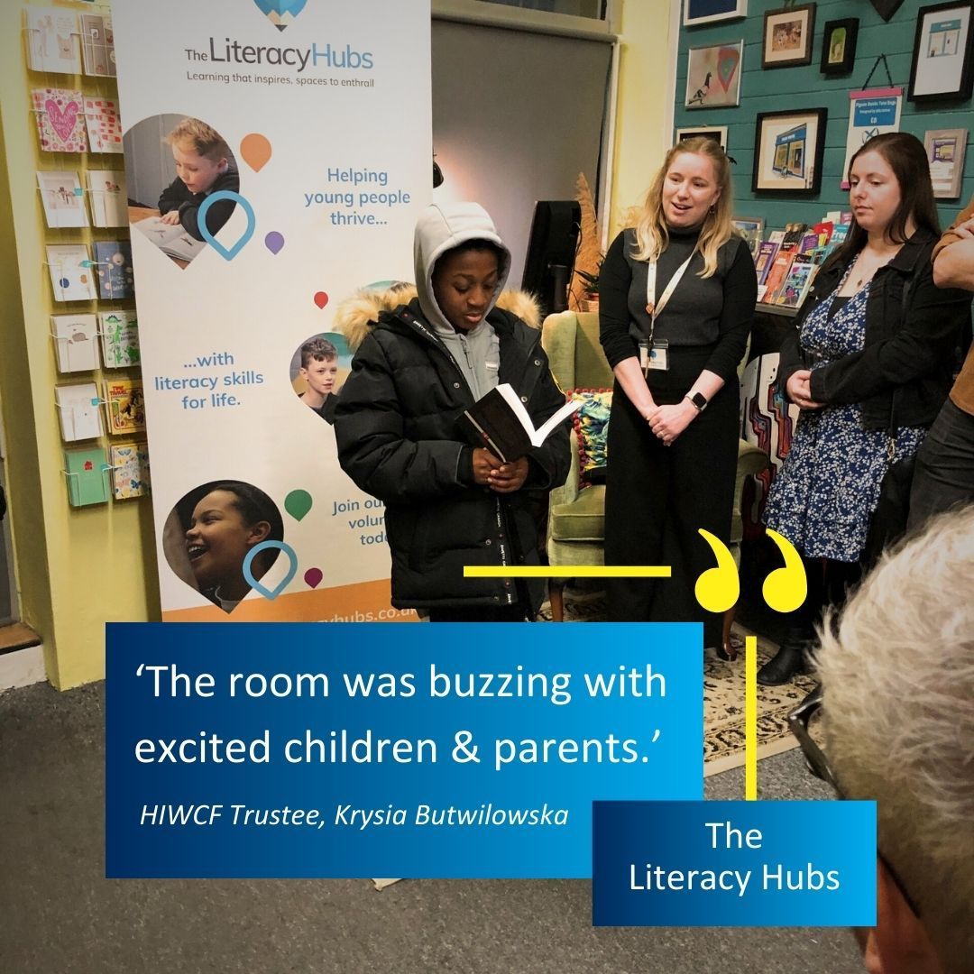 HIWCF trustee, Krysia Butwilowska, attended 'The Captain's Log' book launch by @TheLiteracyHubs in Southsea 📖 An ex headteacher herself, Krysia was inspired by CEO Becca Dean & her team of volunteers. 'It was an honour to witness young people flourishing.' ~ Krysia