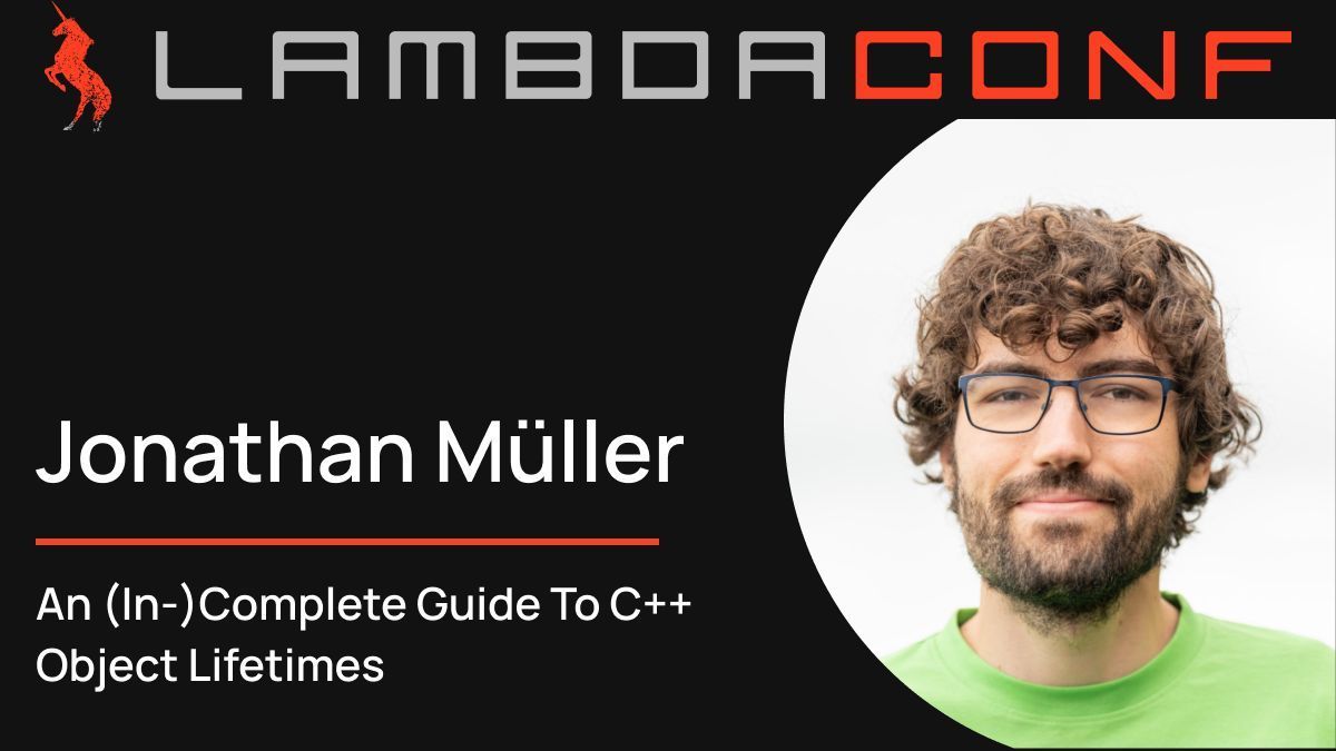 lambda_conf's tweet image. 👨💻 @foonathan presents 'An (In-)Complete Guide to C++ Object Lifetimes' at LambdaConf. 
Explore the intricacies of C++ object lifetimes, from creation to destruction, and delve into compiler optimizations.
Grab your ticket ➡️  buff.ly/3wbaG7U
#CppDevelopment