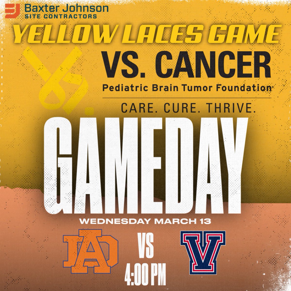 Our 7th Annual Yellow Laces Game supporting the lives of kids with cancer.
Join us at Jaguar Park today and consider donating to the link below:
team.curethekids.org/team/560194

#goJAGS