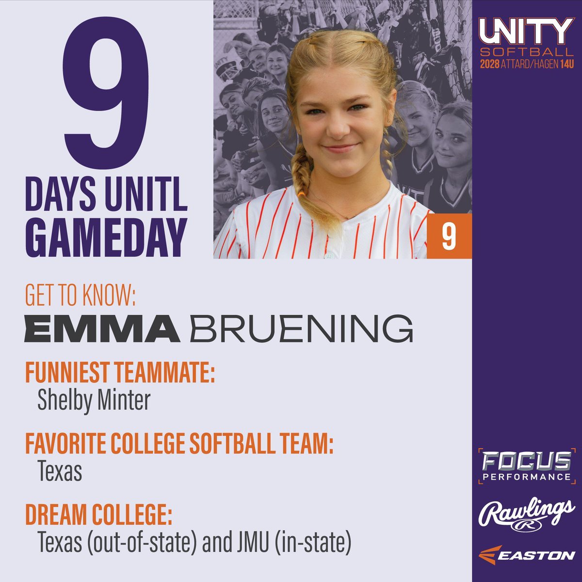 Unity 14u 2028 Attard/Hagen (@unityattard) on Twitter photo 9 sunsets stand between us and the field in Kentucky, the countdown is on! Get to know our #9 <a href="/EmmaBruening29/">Emma Bruening</a>, 2029 C/INF ππ§‘π₯πͺπ€ #UnityStrong 9 sunsets stand between us and the field in Kentucky, the countdown is on! Get to know our #9 <a href="/EmmaBruening29/">Emma Bruening</a>, 2029 C/INF ππ§‘π₯πͺπ€ #UnityStrong