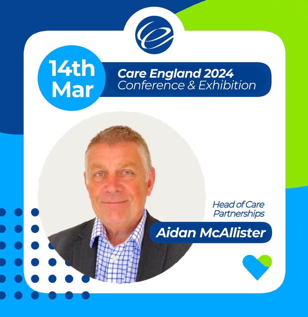 Will we see you tomorrow? 👋 Our Head of Care Partnerships Aidan McAllister will be attending the Care England Conference & Exhibition! 

Aidan is looking forward to attending, and can't wait to catch up with fellow care professionals! 

#careengland #careindustry #careproviders