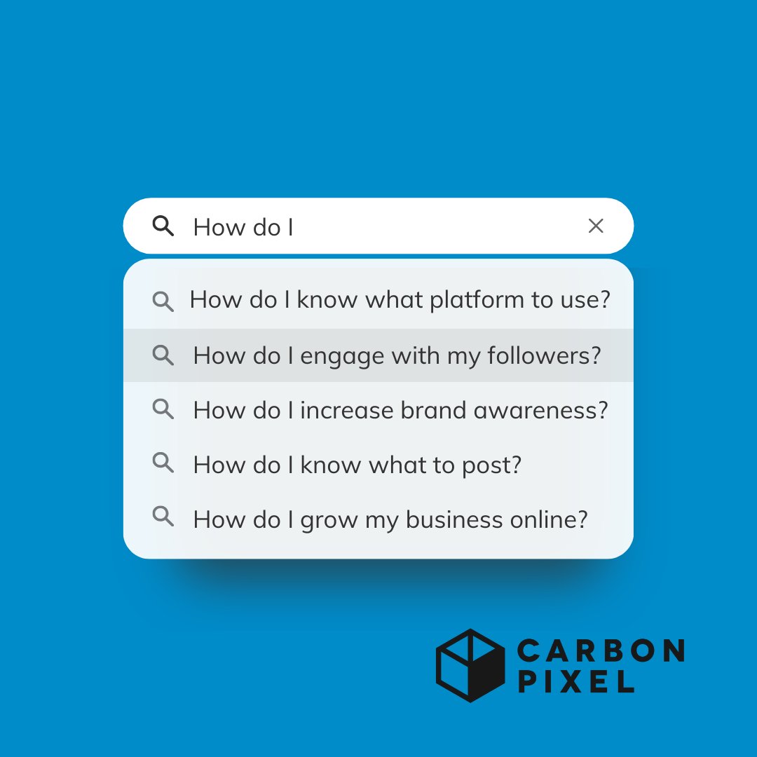 Unlock the full potential of your brand with Carbon Pixel 🔐

Whether it's choosing the perfect platform, boosting brand awareness, or expanding your digital footprint, we've got the tools and expertise to elevate your business!

#digitalmarketing #socialmediamarketing