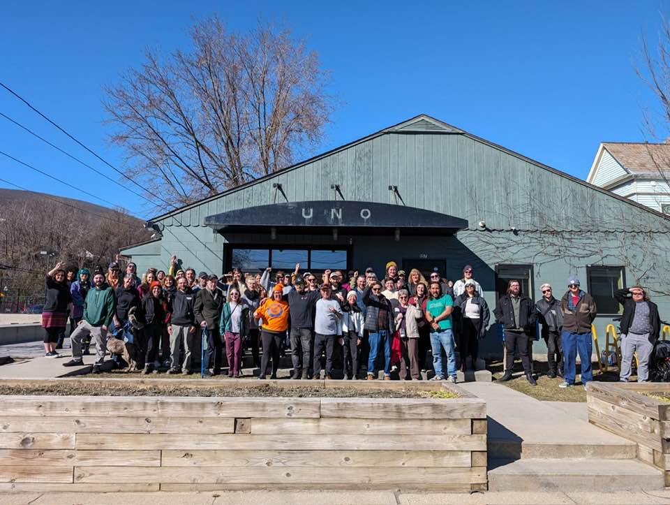 UAW's tweet photo. Day seven. Spirits are high and determination strong for the MASS MoCA strikers! 💪💪💪
#UAWLocal2110 #StandUpUAW #UnionStrong https://t.co/E7kdFIbu7o
