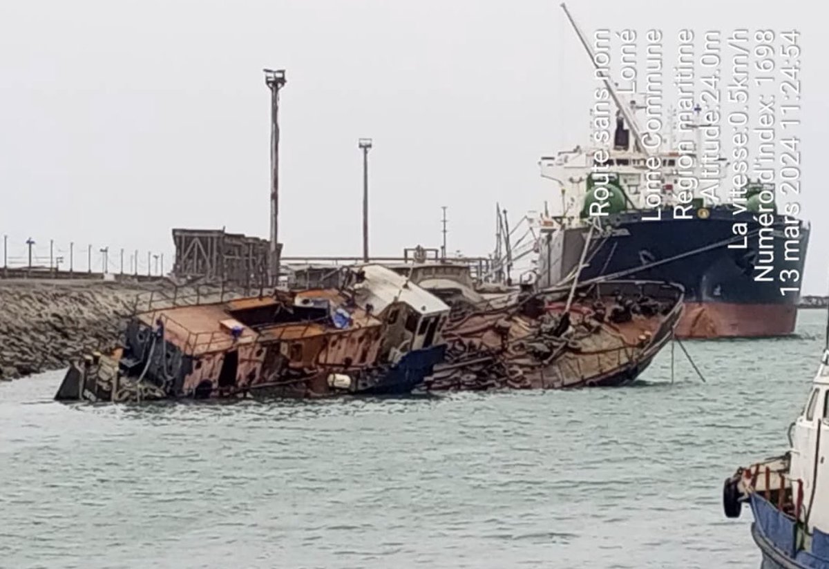 Le tanker Déborah battant pavillon Togolais, explosé hier 12/03/24 dans le bassin du Port Autonome de Lomé (PAL), faisant deux (2) coincés dans le engin room et quelques blessés graves au troisième degré.
#sgmp.
