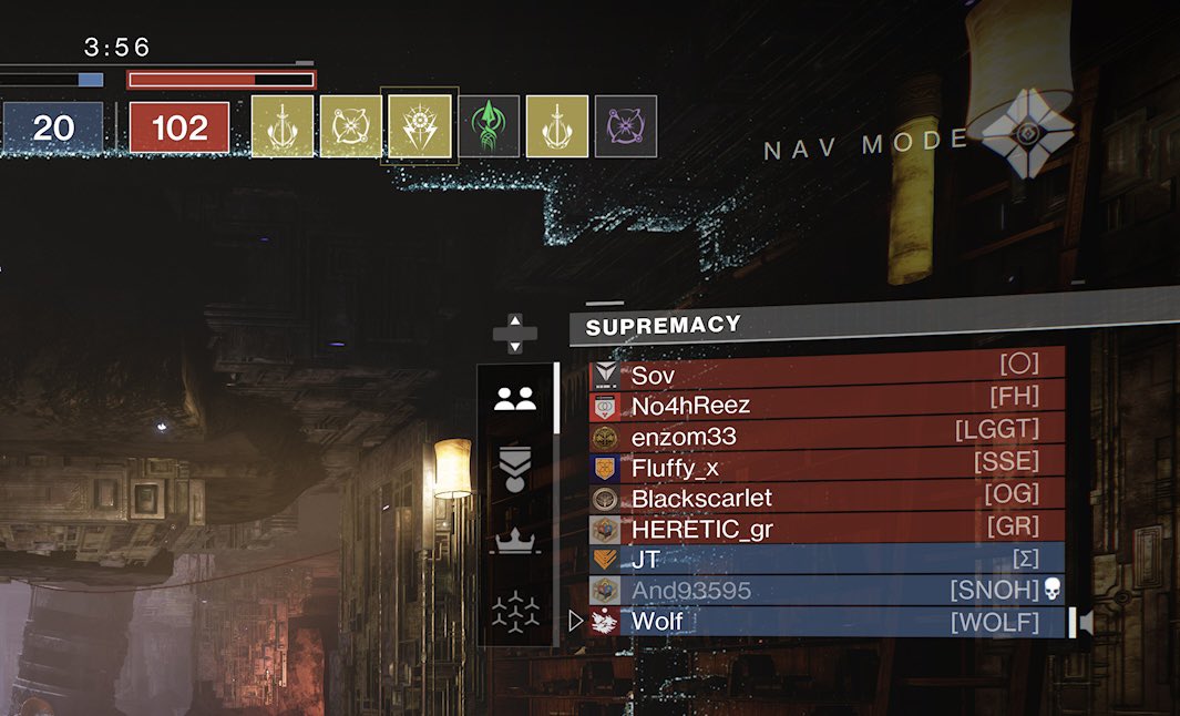 wolfdaedalus's tweet photo. @Bungie @BungieHelp gotta love these 6 V 3 games that you spawn into half way through https://t.co/ClJKjNY80Q