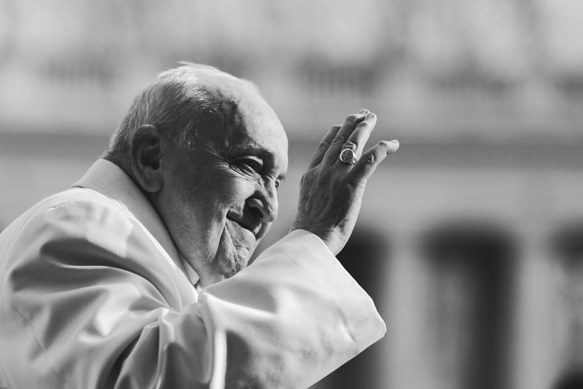 #PopeFrancis greets visitors from the popemobile as he rides around St. Peter’s Square at the Vatican March 13, 2024.
On this day 11 years ago, Jorge Bergoglio from Buenos Aires, Argentina, was elected as the 266th pope of the Roman Catholic Church. 
(CNS photo/Lola Gomez)