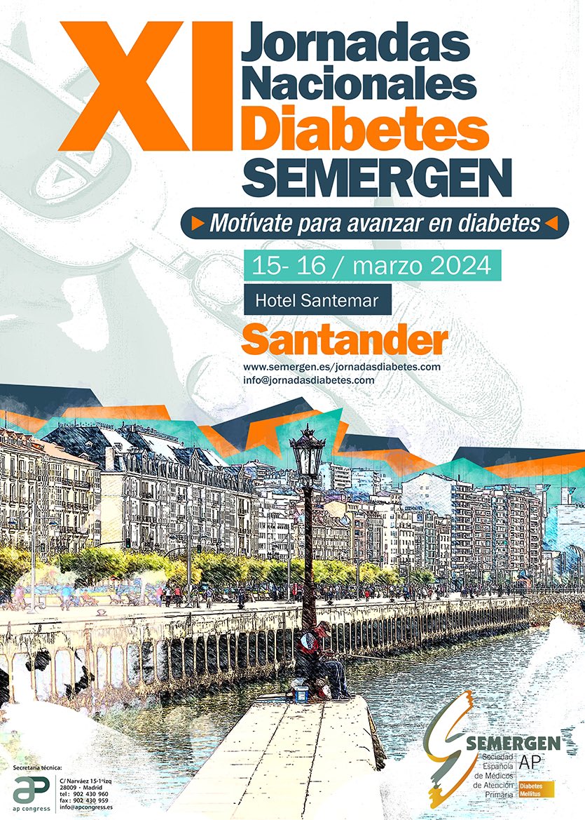 #DMSEMERGEN24

 ⌛️EMPEZAMOS LA CUENTA ATRÁS 

🗓️15 y 16 de marzo🗓️, Santander 🌊te espera para disfrutar de la #DM con sesiones muy interesantes sobre la enfermedad y sus comorbilidades. 

No te lo pierdas. 

🔗Accede al programa científico y más!

semergen.es/jornadasdiabet…