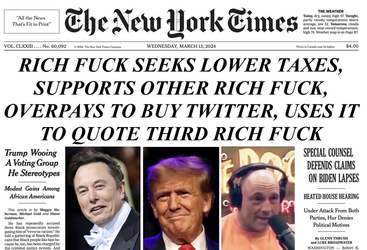 The mainstream media is so biased. Thank goodness for X!