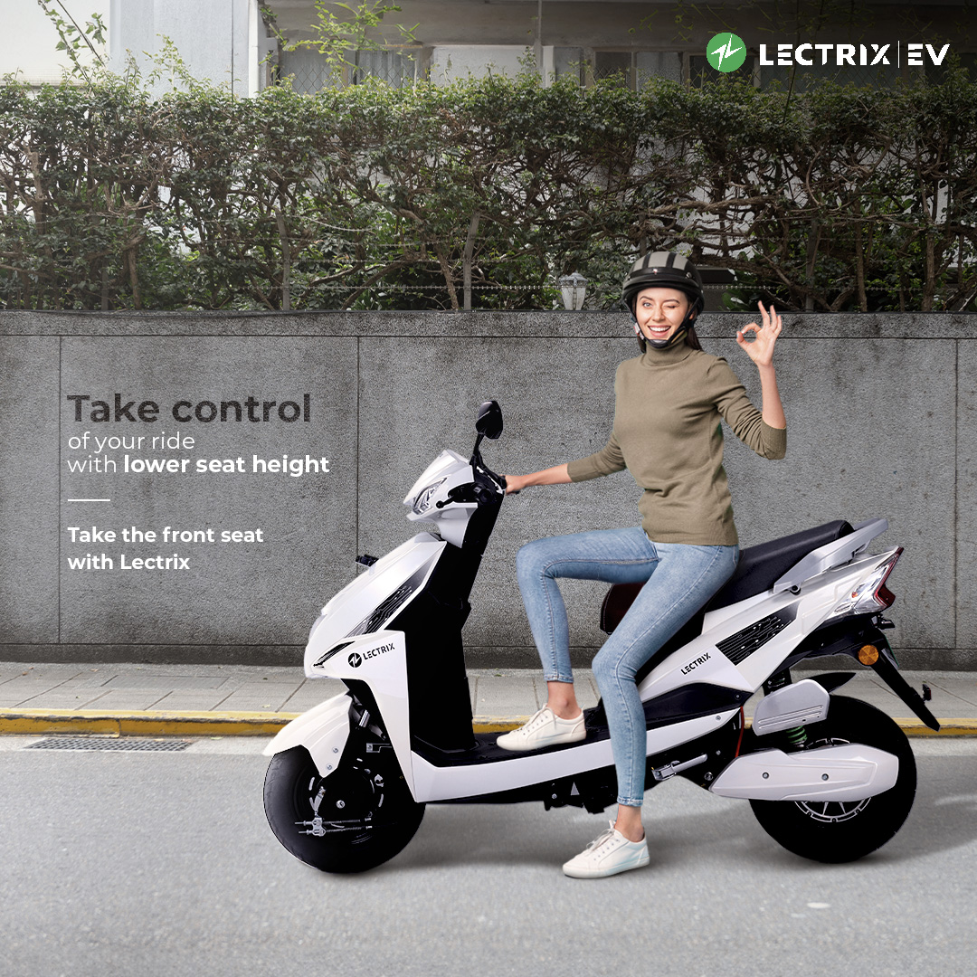 LectrixEV's tweet image. Control made simple: The lower seat height of the Lectrix e-scooter ensures you're always in control, effortlessly navigating your way through busy roads and narrow streets.
#LectrixEV #WomensDay #SmartScooter #LowerSeat