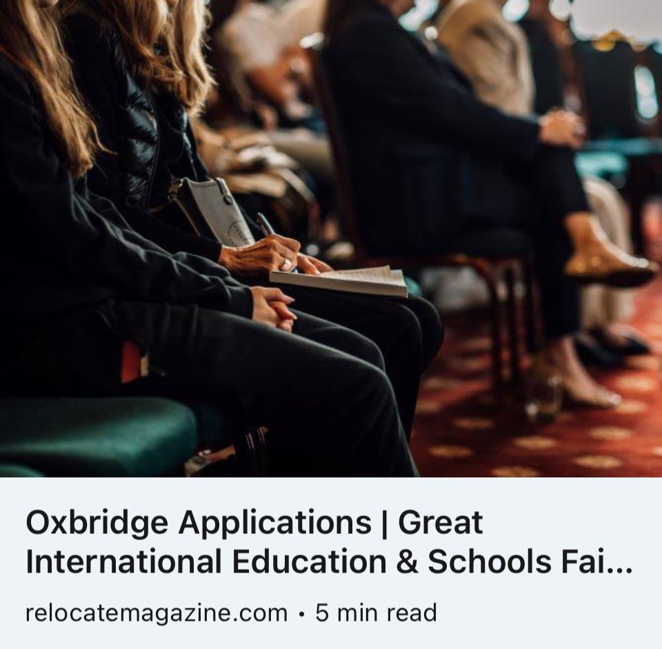 Relocate Global | Think Global People (@relocatemag) on Twitter photo ✨IESF Featured Education✨
<a href="/ApplytoOxbridge/">OxbridgeApplications</a> has been helping to guide academic aspirations for a quarter of a century, guiding future scholars on their journey to Oxford & Cambridge University with their mastery of the admissions process.lnkd.in/eD59Mrtj #iesf #oxbridge ✨IESF Featured Education✨
<a href="/ApplytoOxbridge/">OxbridgeApplications</a> has been helping to guide academic aspirations for a quarter of a century, guiding future scholars on their journey to Oxford & Cambridge University with their mastery of the admissions process.lnkd.in/eD59Mrtj #iesf #oxbridge
