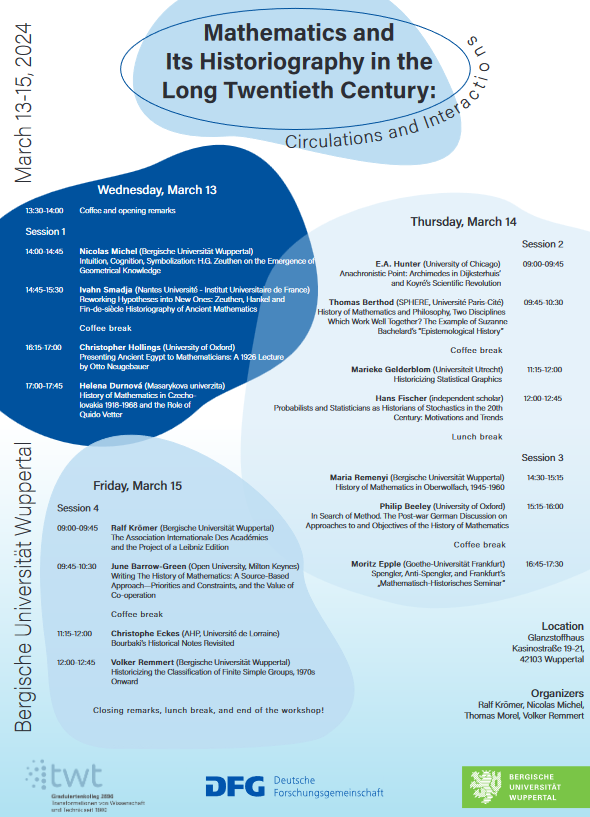 📢Beginning in a few minutes: 'Mathematics and Its Historiography in the Long Twentieth Century' 😊, a workshop at the @Uni_Wuppertal with lots of history, philosophy and historiography of mathematics! I'll try my best to post a few pictures and summaries of the talks... #HistSTM