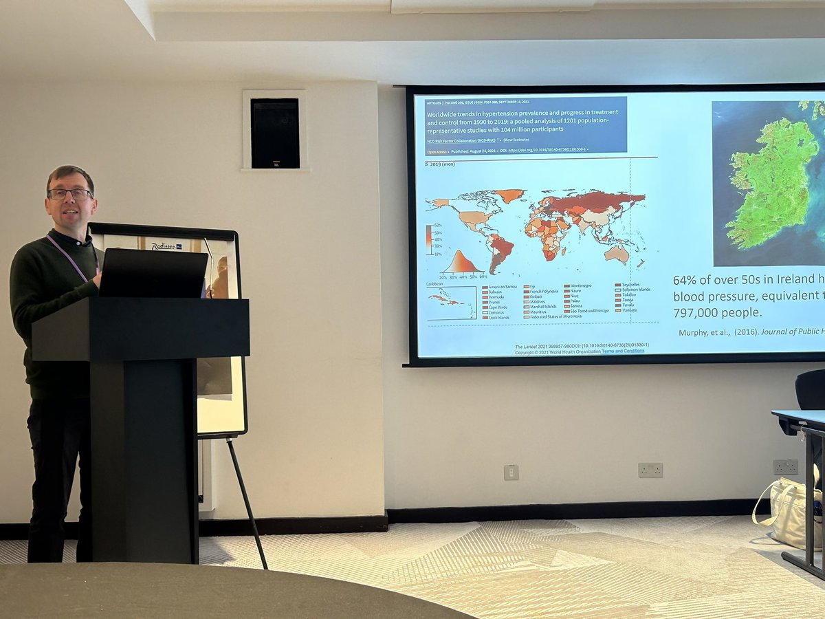 Interesting presentation by @gerry_molloy describing a trial targeting physician and patient behaviour to support hypertension medication adherence #UKSBM2024