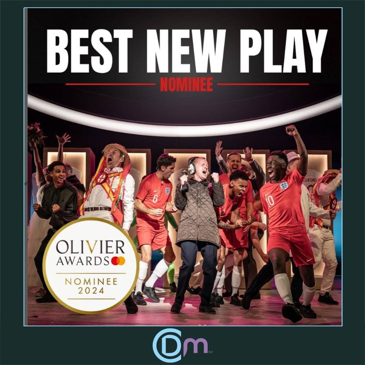 CDMLtdAgency's tweet image. Congratulations to the NICK BARCLAY (@ActorBadger), all the cast and creatives of Dear England for their nomination for Best New Play at this year’s Olivier Awards. @OlivierAwards @DearEnglandPlay