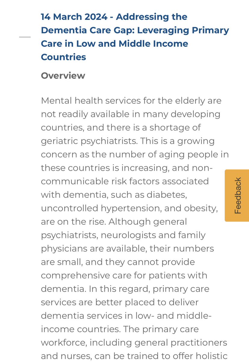 Victor Pereira-Sanchez, MD, PhD 🗽 (@victorpsanchez) on Twitter photo Accesible & quality care for people with #dementia 🌍 requires collaboration & task shifting involving #mentalhealth & #primarycare professionals.
Come learn with us in this Thursday’s <a href="/RCPsych/">Royal College of Psychiatrists</a> Dean’s Grand Round in collaboration with <a href="/WorldTrainees/">World Network of Psychiatric Trainees (WNPT)</a>.
rcpsych-ac-uk.zoom.us/webinar/regist… Accesible & quality care for people with #dementia 🌍 requires collaboration & task shifting involving #mentalhealth & #primarycare professionals.
Come learn with us in this Thursday’s <a href="/RCPsych/">Royal College of Psychiatrists</a> Dean’s Grand Round in collaboration with <a href="/WorldTrainees/">World Network of Psychiatric Trainees (WNPT)</a>.
rcpsych-ac-uk.zoom.us/webinar/regist…
