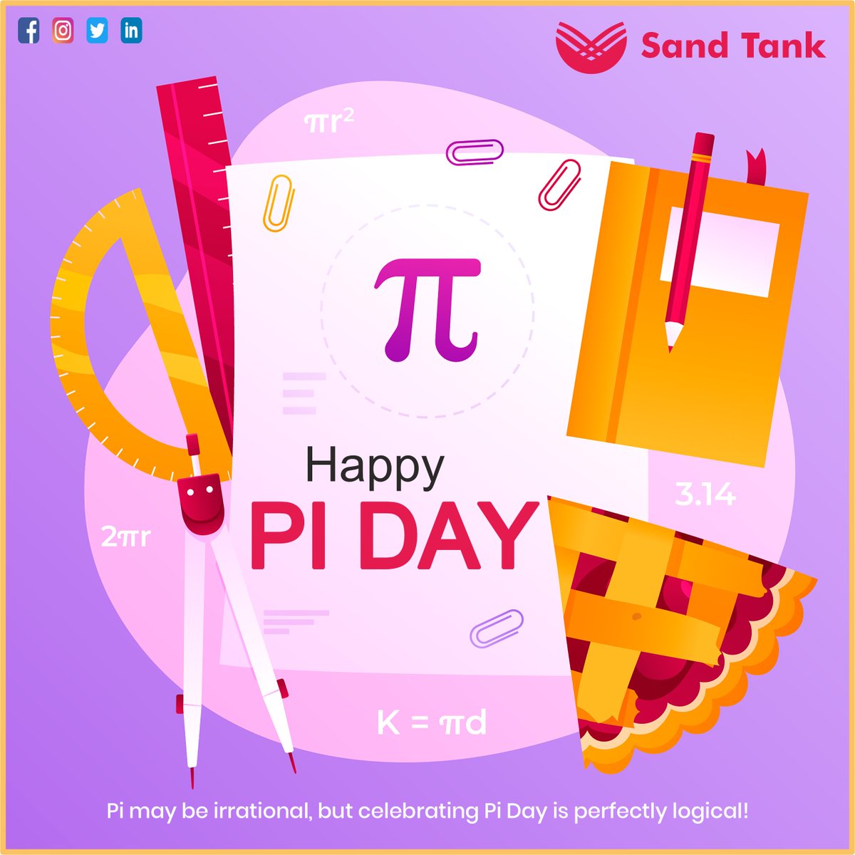 Wishing you all a happy Pi Day filled with mathematical marvels and mouthwatering pies! Indulge your inner geek and satisfy your sweet tooth today! 🤓🥧 

#Sandtank #Piday #Pieday2024 #Nationalpieday #happypiday #Mathematics #Mathstutor #GeekOut #Mathschallenge #Mathsteacher