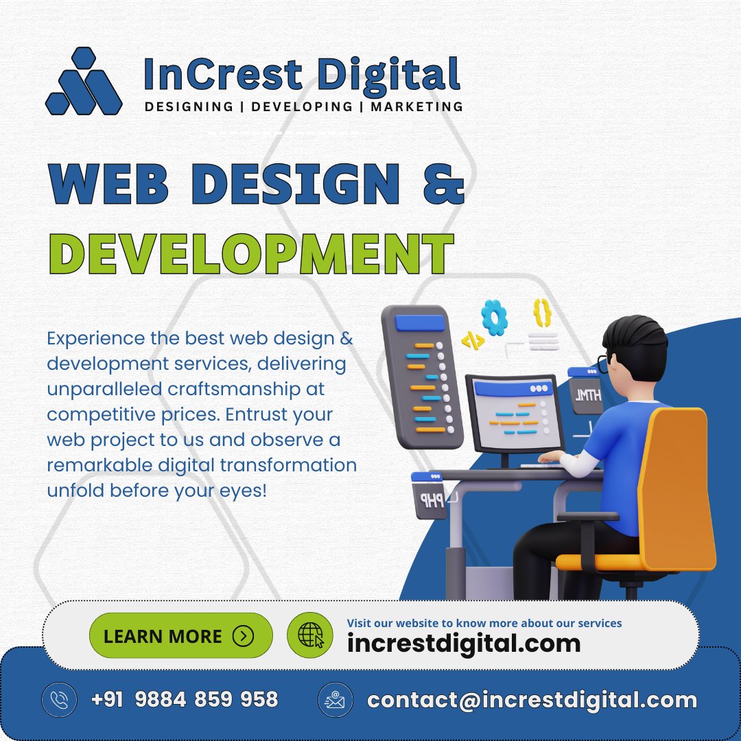 IncrestDigital's tweet photo. Crafting digital experiences that captivate and innovate. Elevate your online presence with our bespoke Web Design services.
#InCresting #InCrestDigital #WebDesign #WebDevelopment #WebsiteDesign #WebsiteDevelopment #ResponsiveWebDesign #MobileWebsiteDevelopment https://t.co/tzenTAhXqH