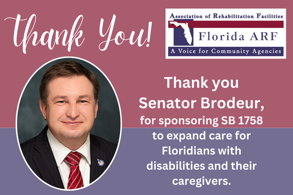 floridaarf's tweet photo. We wholeheartedly agree with the words of Sen. Brodeur, sponsor of SB 1758, who said, “Everyone deserves a chance to live healthy, and for our fellow Floridians with disabilities that means living independently, at home in our communities, for as long as they possibly can.” 💖 https://t.co/4gpOLj8wNu