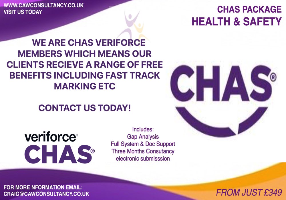 📣 We are Chas veriforce approved which means our clients receive a range of free benefits including fast track marking etc contact us for more information 📣