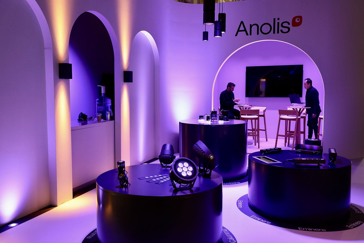 Robelighting's tweet photo. Architectural LED lighting manufacturer #AnolisLighting – A @Robelighting Business – enjoyed a busy & positive 2024 Light+Building expo in Frankfurt launching 2 new product ranges - #Lyrae & #Agame - plus the new #iProMotion & its flagship ranges of #Calumma, #Ambiane & #Eminere. https://t.co/tp03X9EU1a