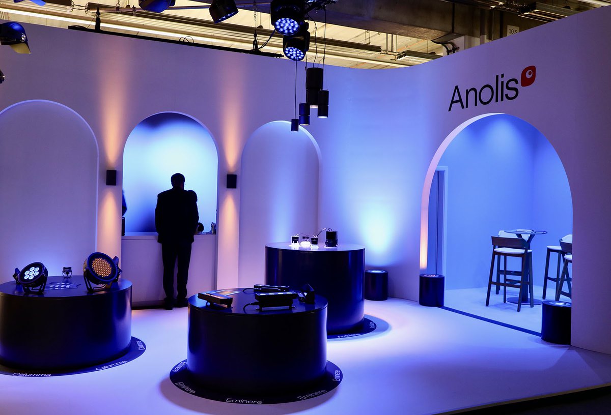 Robelighting's tweet photo. Architectural LED lighting manufacturer #AnolisLighting – A @Robelighting Business – enjoyed a busy & positive 2024 Light+Building expo in Frankfurt launching 2 new product ranges - #Lyrae & #Agame - plus the new #iProMotion & its flagship ranges of #Calumma, #Ambiane & #Eminere. https://t.co/tp03X9EU1a