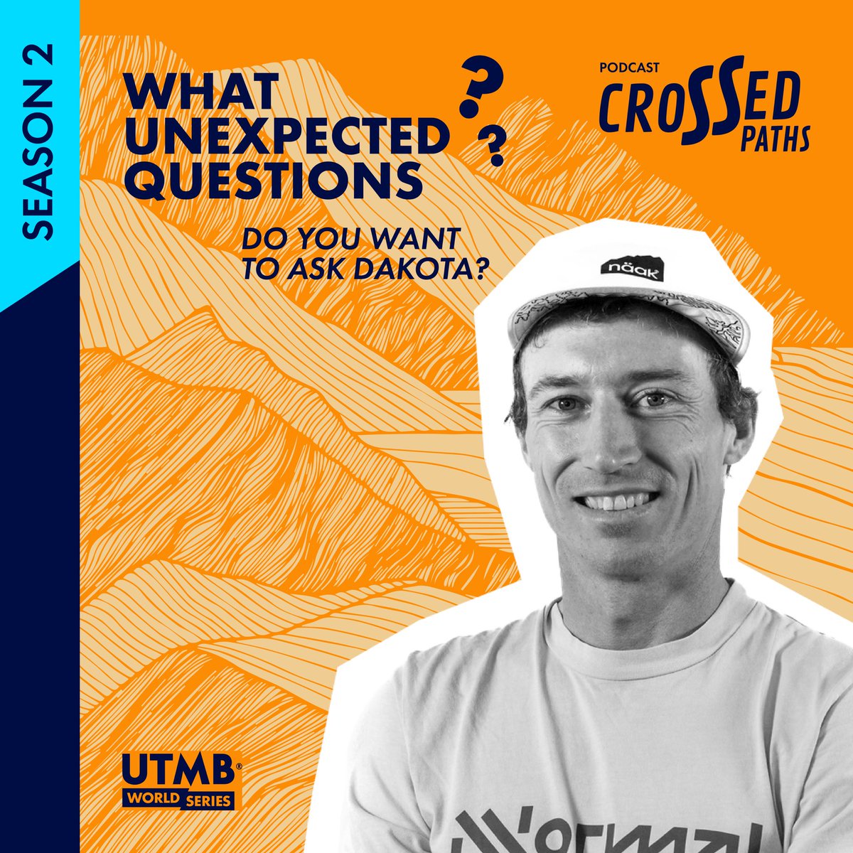 UTMBWorldSeries's tweet photo. Thank you for your warm welcome to Crossed Paths podcast, Season 2 🙌
Next behind the mic is Dakota Jones (UTMB Index - 904, 🇺🇸).
What unexpected questions do you want to ask Dakota? 💬👇
#UTMBWorldSeries #CrossedPaths
#MeetYourExtraordinary https://t.co/dhctceEF0E