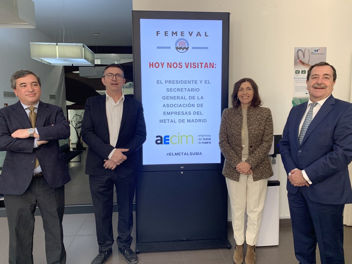 🤝🏼Nuestro presidente, Luis Collado, y nuestro s.general, <a href="/josemroncero/">Jose Maria</a>, se han reunido con sus homólogos de <a href="/FEMEVALes/">FEMEVAL</a> para explorar vías de colaboración en áreas como la captación de #talento, la cualificación laboral o la #TransformaciónDigital 
aecim.org/reunion-femeva…