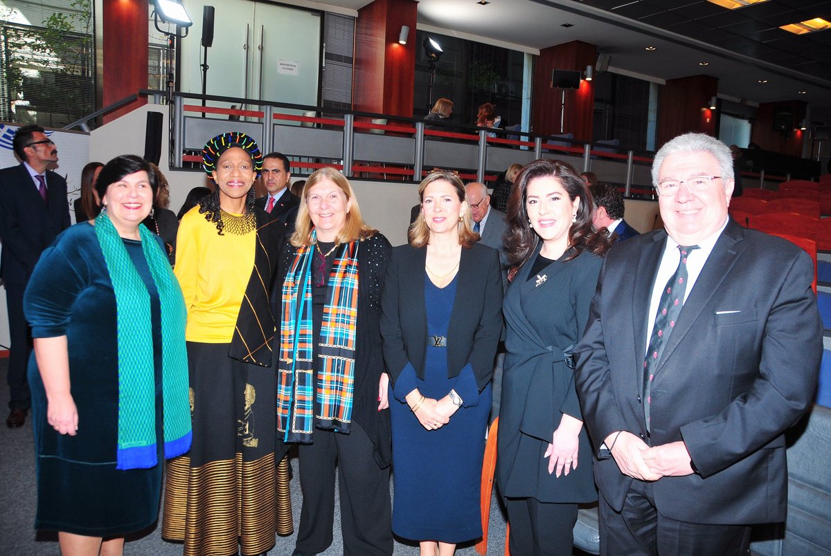 AlEmbassyGreece's tweet photo. On the International Women's Day, the Ambassador of the Republic of Albania to Greece, Mrs. @LHajdaraga attended the event “Women, Peace, and Security”, organized by the Hellenic Ministry of Foreign Affairs.
During the event, which was officially opened by the Minister of Foreign Affairs of the Hellenic Republic, Mr. George Gerapetritis, Greece’s first National Action Plan on “Women, Peace, and Security 2023-2028” was presented, aiming at strengthening international action for the consolidation of women's security in conflict zones, as well as their effective participation in peace processes. 

@AlbanianDiplo