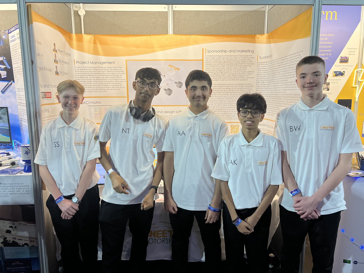 A very proud team Cheetah at their pit display. @wilmingtonboys