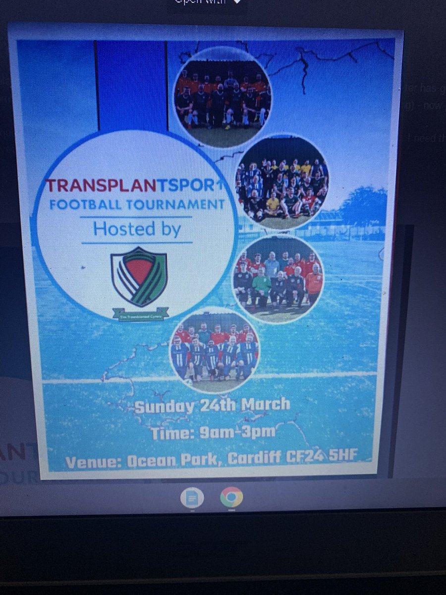 Please try and support the transplant games such a great initiative here in Cardiff