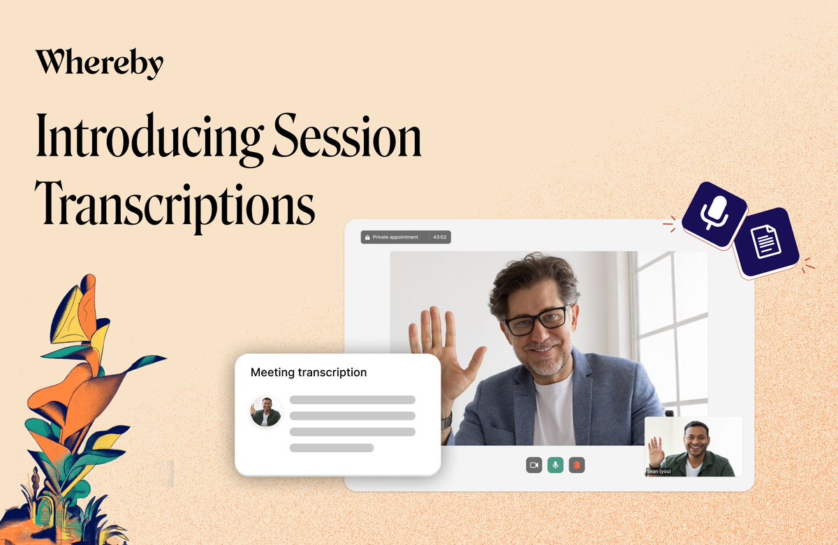 📣 New: Session Transcriptions 📄 We're thrilled to announce a significant update to our Whereby Embedded offering, bringing a crucial feature to customers using Cloud Recording: Session Transcriptions. Read more ⬇️ where.by/3PldEgy