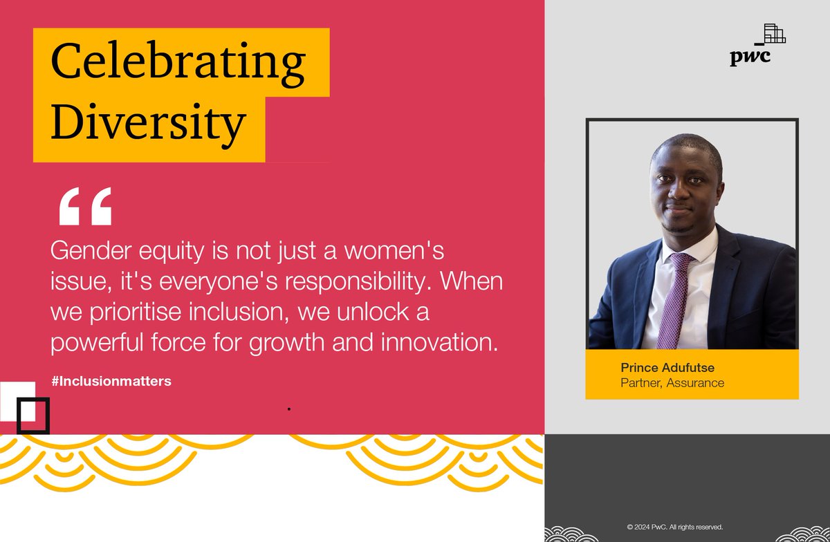 Every day, not just for a month, we champion and celebrate diversity. It's not just a checkbox for us, it's at the heart of everything we do. 

#PwCProud #InclusionMatters #GenderBalance #Diversity
