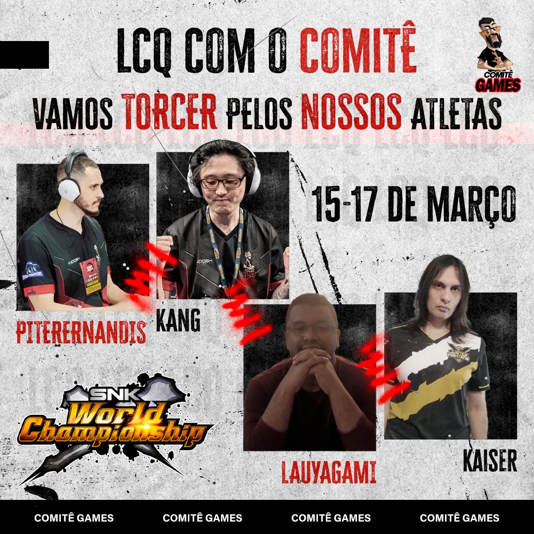komitegames's tweet photo. KOF brasileiro tem essa semana de muitas emoções, @eehkang jogando o SWC juntos dos melhores jogadores de KOF do planeta. @PITERERNANDIS,  @Lauyagami1 e @Kaiser_666999 ambos integrantes do Comitê tentando vaga no LCQ do SWC e possuem chances reais de cravar mais brasileiro no mundial da @SNKPofficial .
LCQ acontece na sexta feira, 15/03 e as finais do SWC no sábado e domingo.

Kofeiros de todo Brasil e amantes de jogos de luta, vamos estar no Comitê Games, que fica em são mateus, Avenida Rodolfo Pirani 30, São Paulo, SP torcendo por nossos meninos, bora tomar aquela breja gelada, encarar aquele churrasco de responsa e mandar toda energia positiva, fazer aquela transmissão marota com @Alemeras_ , @SagazBarFight, @Deh_Caster ...

Só vem.......
