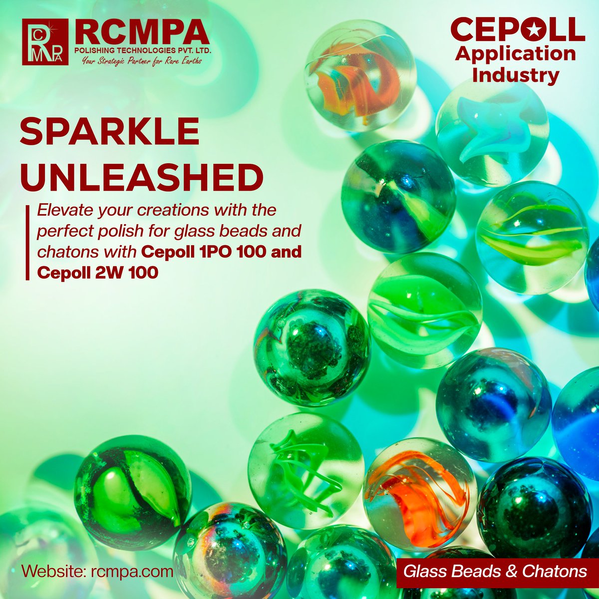 rcmpaglobal's tweet image. Illuminate your creations! Bring sparkle and shine to glass beads and chatons with your Cepoll 1PO 100 and Cepoll 2W 100. 

Visit us at rcmpa.com to know more about us.

#Cepoll #PolishingPowder #RCMPA #Rareearth #rareearthindustry #rareearthsalts #rareearthelements