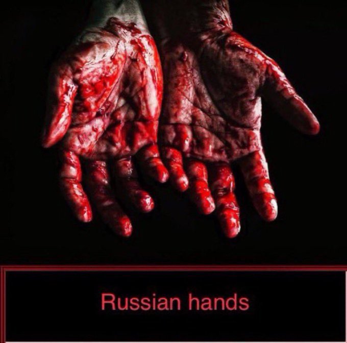 #RussiaIsATerroristState 
#PutinIsAWarCriminal
#Genocide 
#StandWithUkraine
#RussiaCommittingGenocide
#WarCrimesofRussia 
#StopPutinNOW 
#NeverForgetNeverForgive 
#ArmUkraineNow