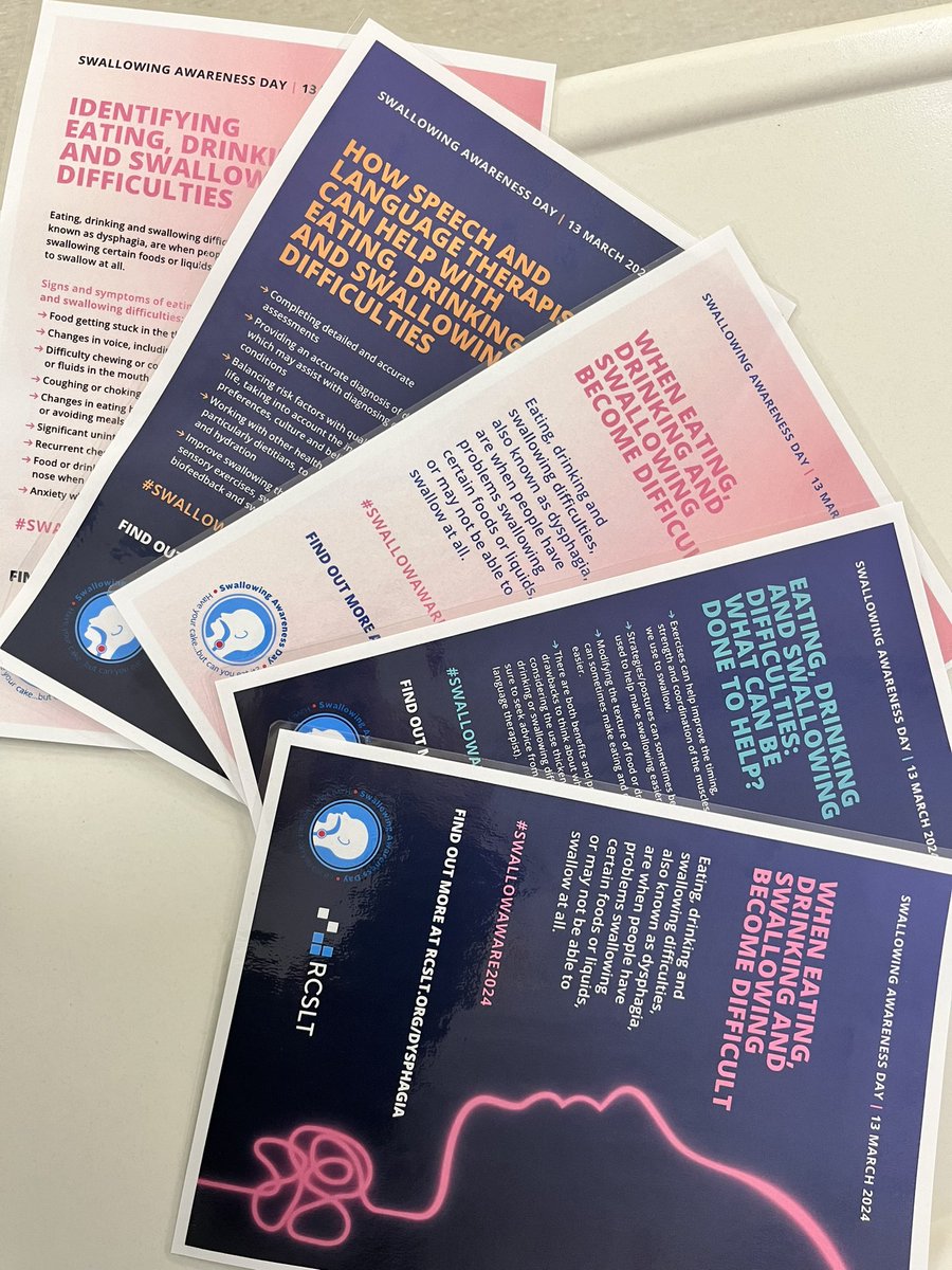 NNUH SLT (@nnuh_slt) on Twitter photo Happy swallowing awareness day! 🧃🍴if you’re on site at <a href="/NNUH/">Norfolk and Norwich University Hospitals</a> today, keep an eye out for our posters about identifying and managing eating, drinking and swallowing difficulties, and what our Speech and Language Therapists can do to help #SwallowAware2024 #mySLTday <a href="/RCSLT/">RCSLT 💙</a> Happy swallowing awareness day! 🧃🍴if you’re on site at <a href="/NNUH/">Norfolk and Norwich University Hospitals</a> today, keep an eye out for our posters about identifying and managing eating, drinking and swallowing difficulties, and what our Speech and Language Therapists can do to help #SwallowAware2024 #mySLTday <a href="/RCSLT/">RCSLT 💙</a>