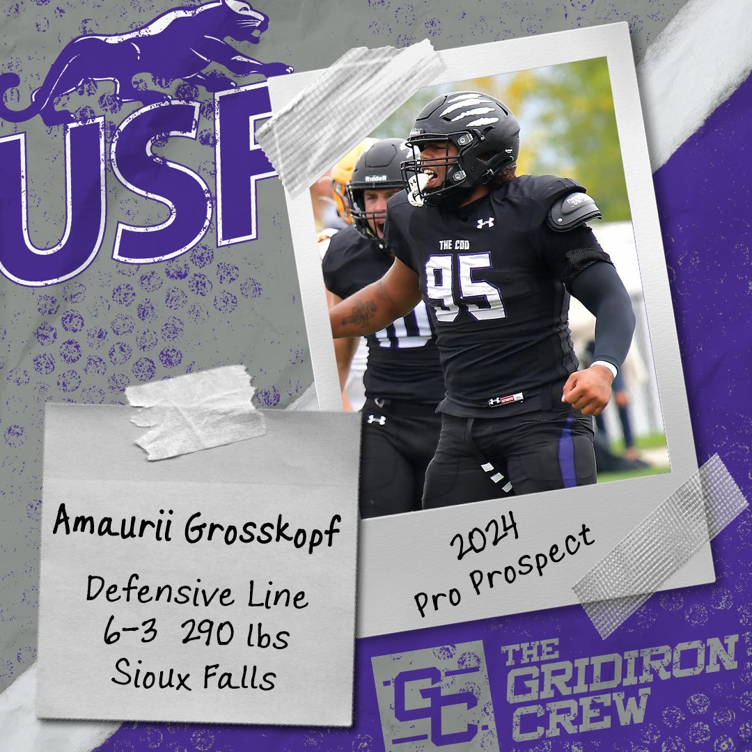 ⚠️ Attention Pro Scouts, Coaches, and GMs ⚠️

You need to look at 2024 Pro Prospect, Amaurii Grosskopf <a href="/AmauriiG1/">Amaurii Grosskopf</a>, a DT/DE from <a href="/USFCougarsFB/">USF Football</a>

👀 See our Interview: thegridironcrew.com/amaurii-grossk…

#2024ProProspect #DraftTwitter #NFLDraft #NFL #CFLDraft #CFL #ProFootball 🏈
