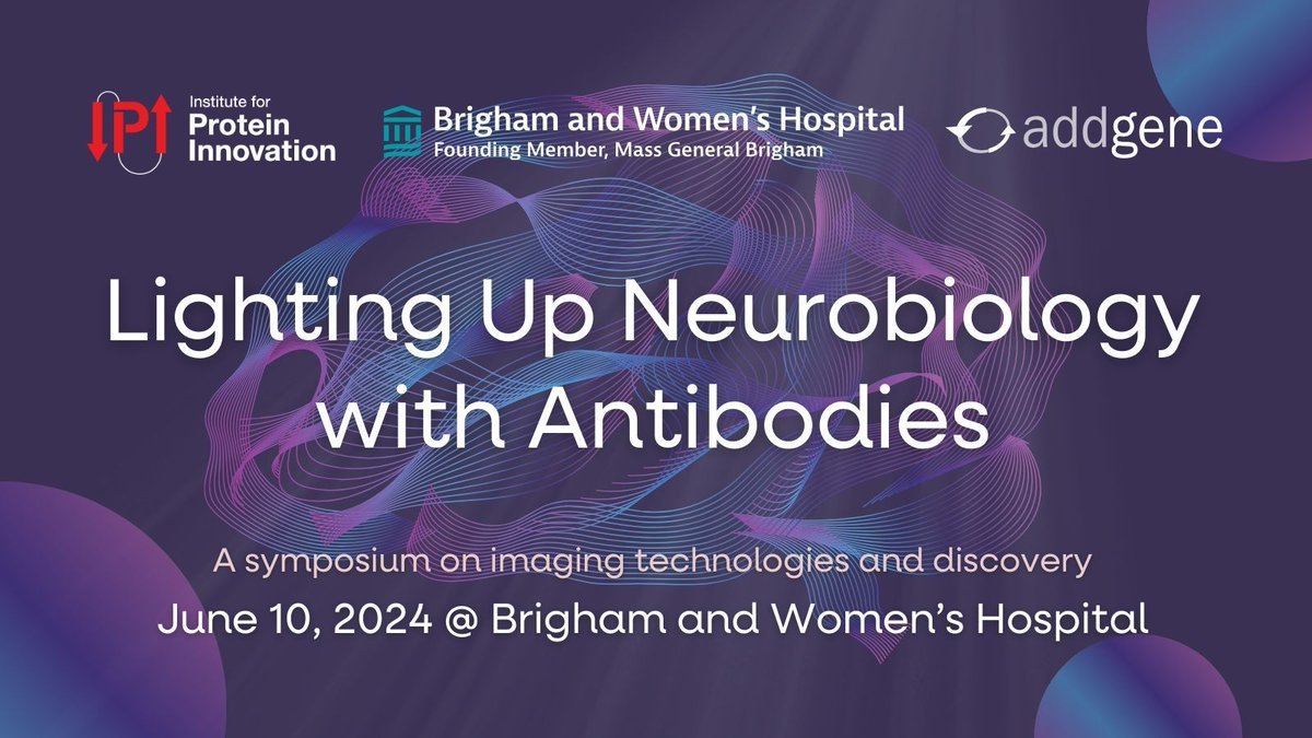 #Neurobiologists, #proteinscientists, #microscopists 📢 Join us June 10 at #IPILightingUp to explore how imaging tech & tools are driving discovery in #neurobiology — with talks, posters & discussions. Register ⬇️ @Addgene @BrighamWomens proteininnovation.org/lighting-up/?u…