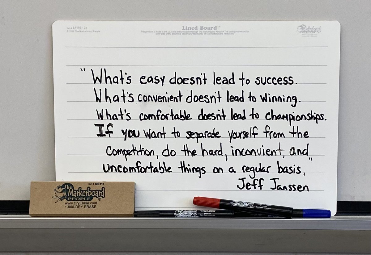 “What’s easy doesn’t lead to success. What’s convenient doesn’t lead to winning. What’s comfortable doesn’t lead to championships. If you want to separate yourself from the competition, do the hard, inconvenient, and uncomfortable things on a regular basis,” <a href="/janssenleader/">Jeff Janssen</a>