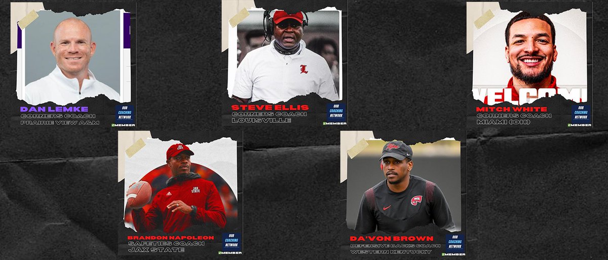 🏈Defensive Back Coaches🏈 Excited for next week's DB Roundtable Hosted by @Coach_Lemke! Will be joined by 4 great DB Coaches @CoachSteveEllis, @DBCoachWhite, @CoachNapoleon, @CoachDBrown27 📈 RSVP now on the Events page at OurCoachingNetwork.com✍️