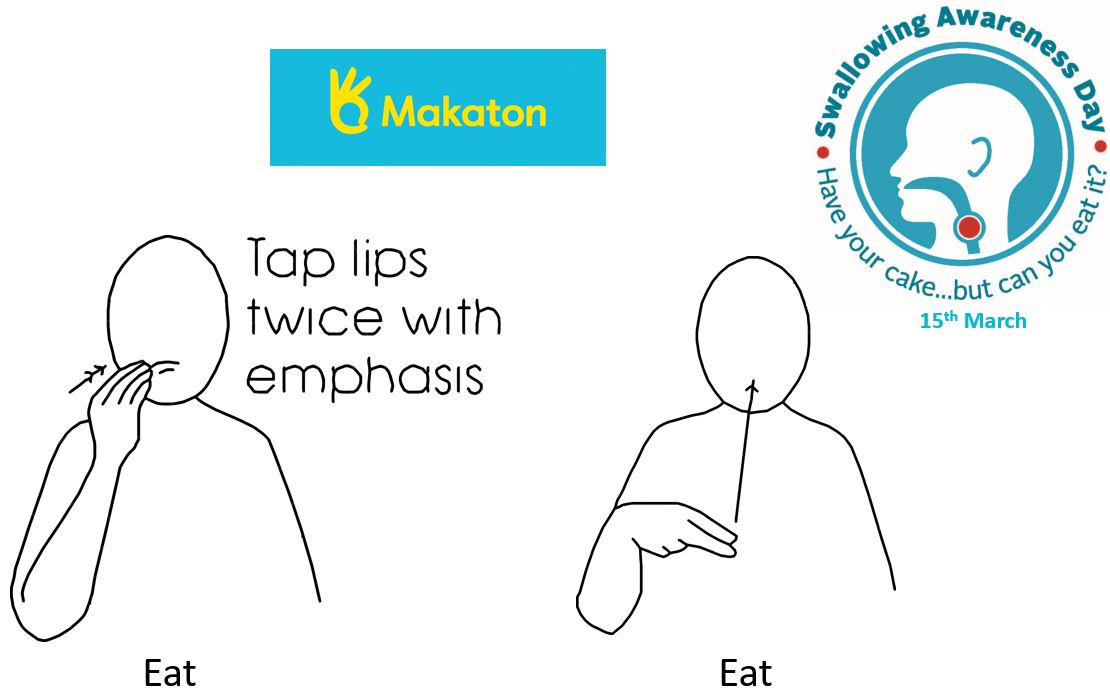 It's Swallowing Awareness Day! Please check out these posters about what Speech & Language Therapists and SLTAs can do to help people with Dysphagia. And learn some relevant Makaton Signs!