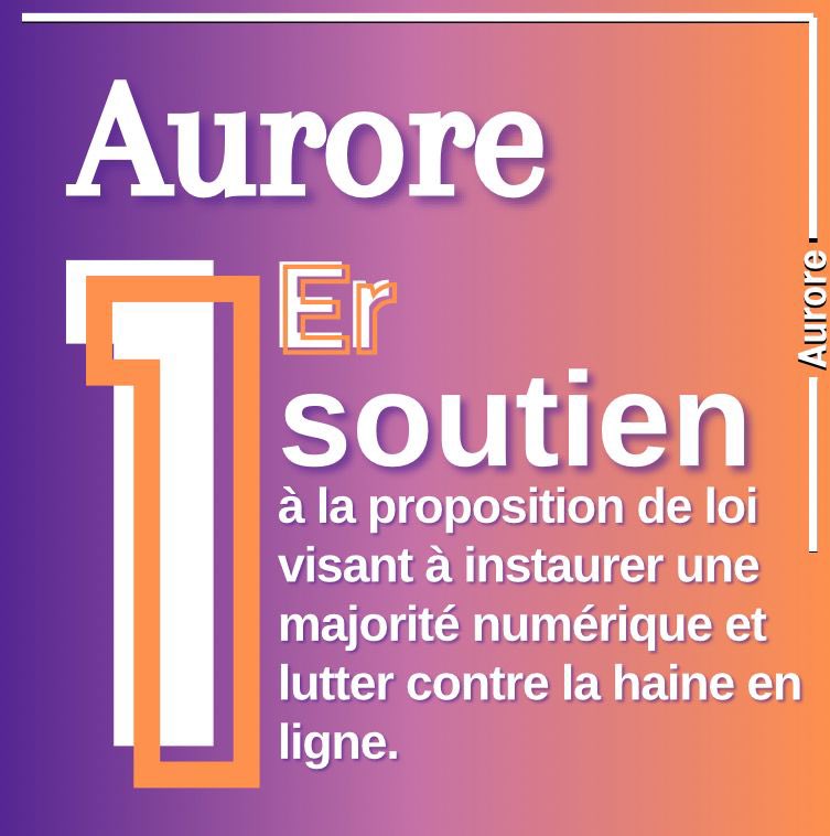 🟢 Aurore, premier soutien à la proposition de loi visant à instaurer une majorité numérique et à lutter contre la haine en ligne !

#PrixBadinterPE