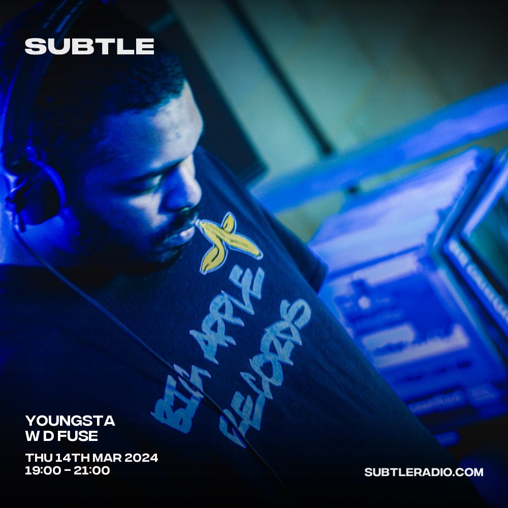 Catch me special guesting for @DJYoungsta on @subtleradio tomorrow evening live and direct from 19:00 - 21:00 GMT make sure your locked in it’s gonna be a big one.